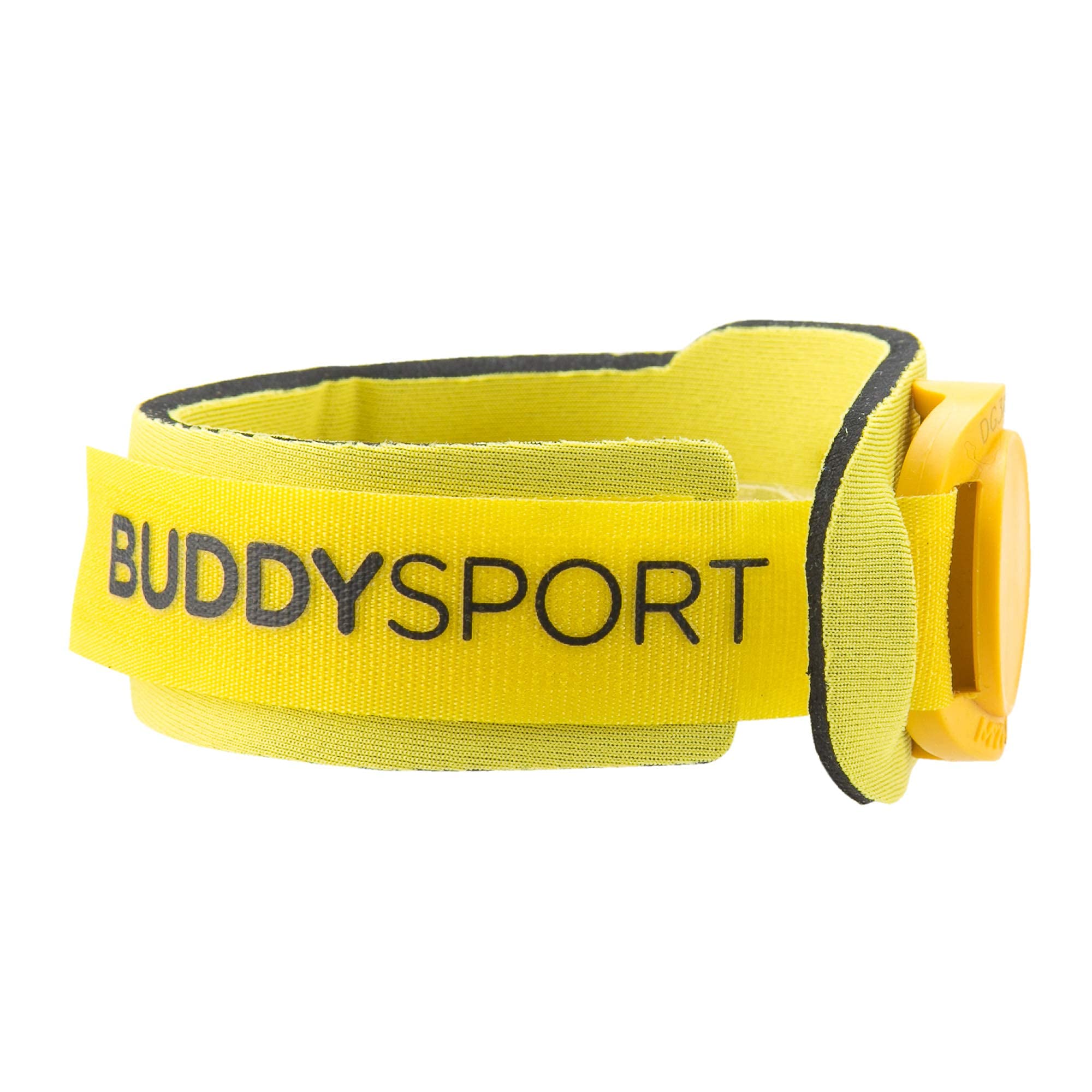 BUDDYSWIM Neoprene Ankle Chip Holder with Adjustable Elastic Band. Ideal Sports Accessory for Swimming, Cycling, Running, Triathlon or other High Performance Sports. Yellow