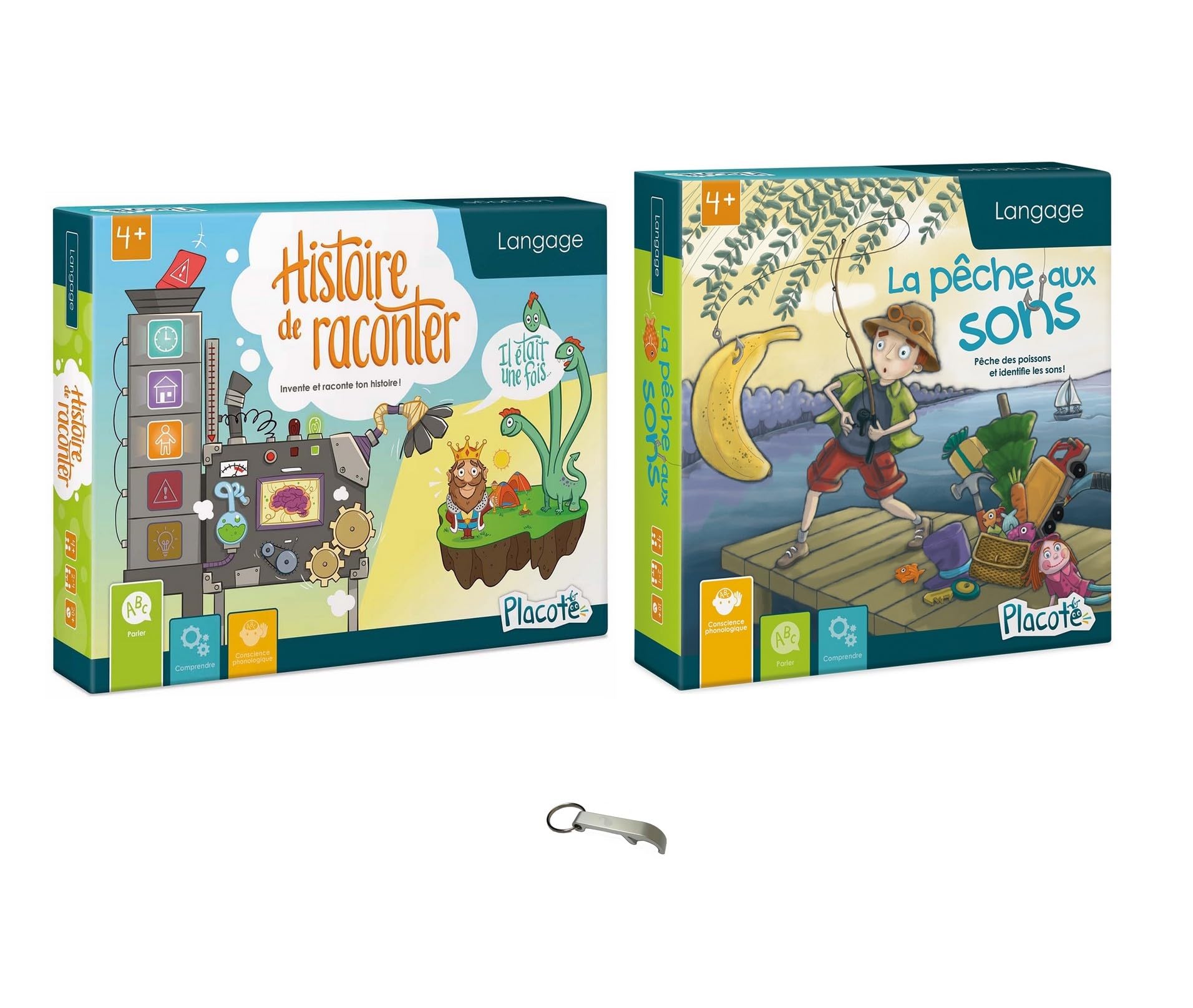 Blumie Shop Educational Game Set Fishing with Sound + Story of Telling French Version + 1 Blumie Decap (Telling Story + Fishing)