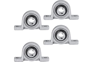 Donepart 10mm Self-Aligning 2-Bolt Flange Bearing, Zinc Alloy Housing Set Screw Locking Style KP001