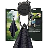 MAG-iT Magnetic Golf Towel with Carabiner | Strong Magnet, Ultra-Absorbent Microfiber, Groove Cleaner for Golf Bags - Black