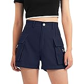 BOOPH Girls Hiking Cargo Shorts Kids Lightweight Pockets Athletic Summer Casual Uniform Shorts for Girls 6-14Y