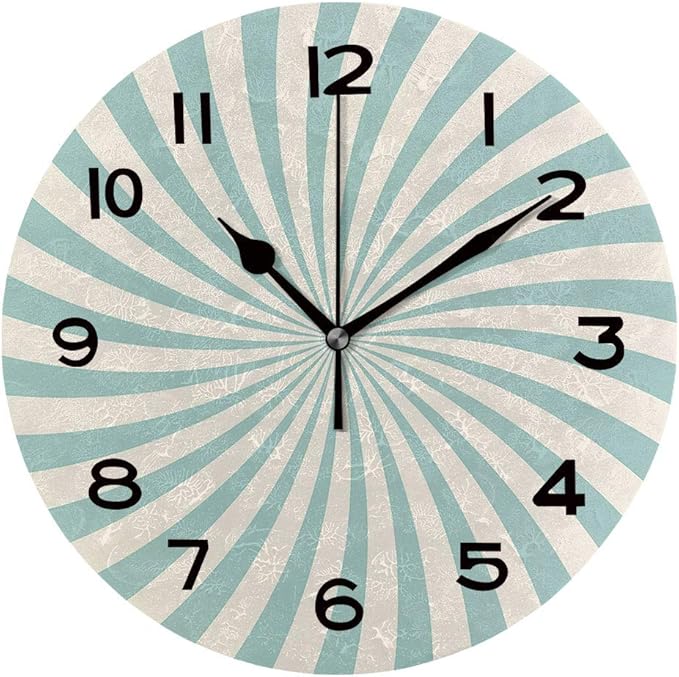 AmaUncle 10 inch Round Clock Sunlight Abstract Background