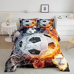 Erosebridal Boys Soccer Bedding Set Football Sports