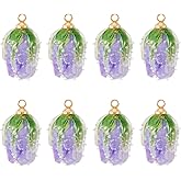 Cheriswelry 10Pcs Acrylic Flower Pendants Plastic Flower Dangle Charms Ornament 20x12mm for DIY Earring Necklace Bracelet Jewelry Making Crafts Mother’s Day Wedding Decoration