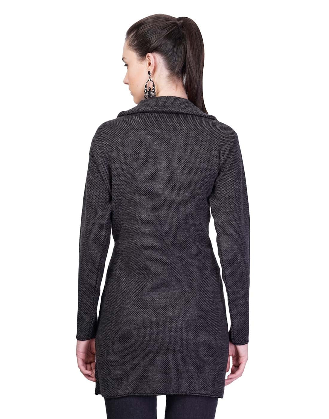 montrex black long coat for women