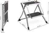 VonHaus 2 Step Stool Anti Slip Feet Foldable Easy Store Home Kitchen Garage view 5