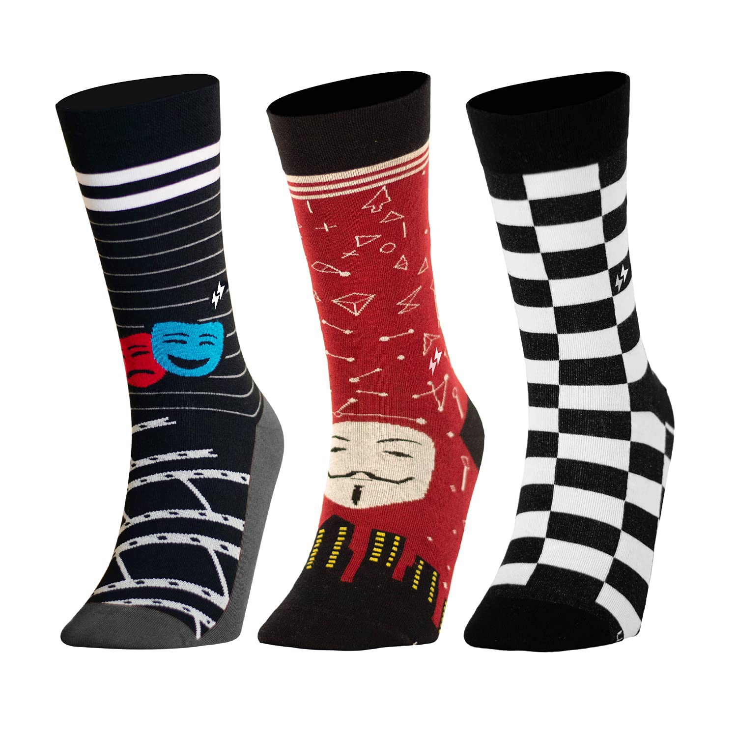 Socks Stellar Mens Cotton Socks Gift Box Pack of 3 Men & Women Funky