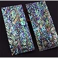 UXOWOXU 2pcs Large Size Rectangular Abalone Shell Sheet for Home Decoration DIY Crafts Art Projects 12×5cm