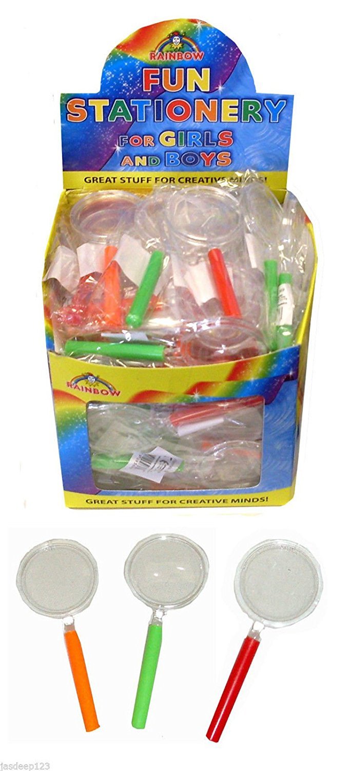 12 x Mini Magnifying Glasses - Party Bag Fillers