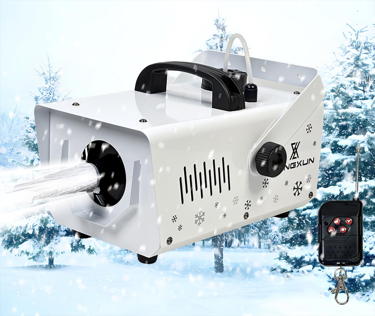 LANGXUN 800W Snow Machine with Manual & Wireless