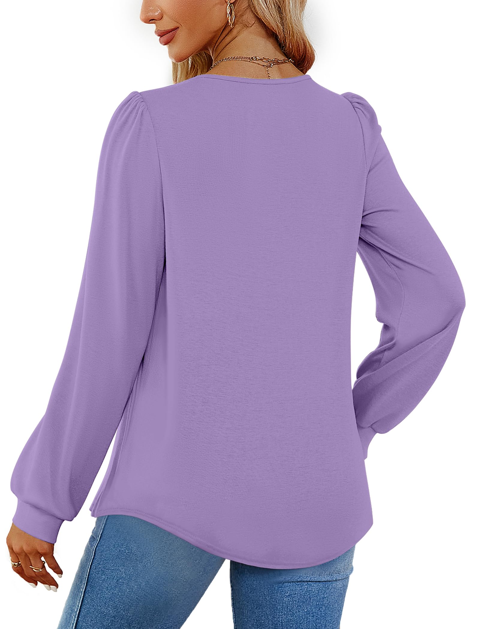 Funlingo Women 2024 Fashion Long Sleeve Shirts Soft