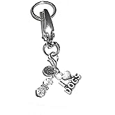 Hidden Hollow Beads Charm Key Chain Ring, Women's Purse or Necklace Charm, Comes in a Gift Bag! (I Love Dogs)
