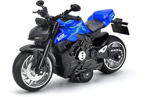 Ming You Motorcycle Toy - Motorcycle Toys for Kids 3-5 5-8,Mini Toy Motorcycles with Lights and Sounds for 3 + Years Old Boys and Girls (Blue)