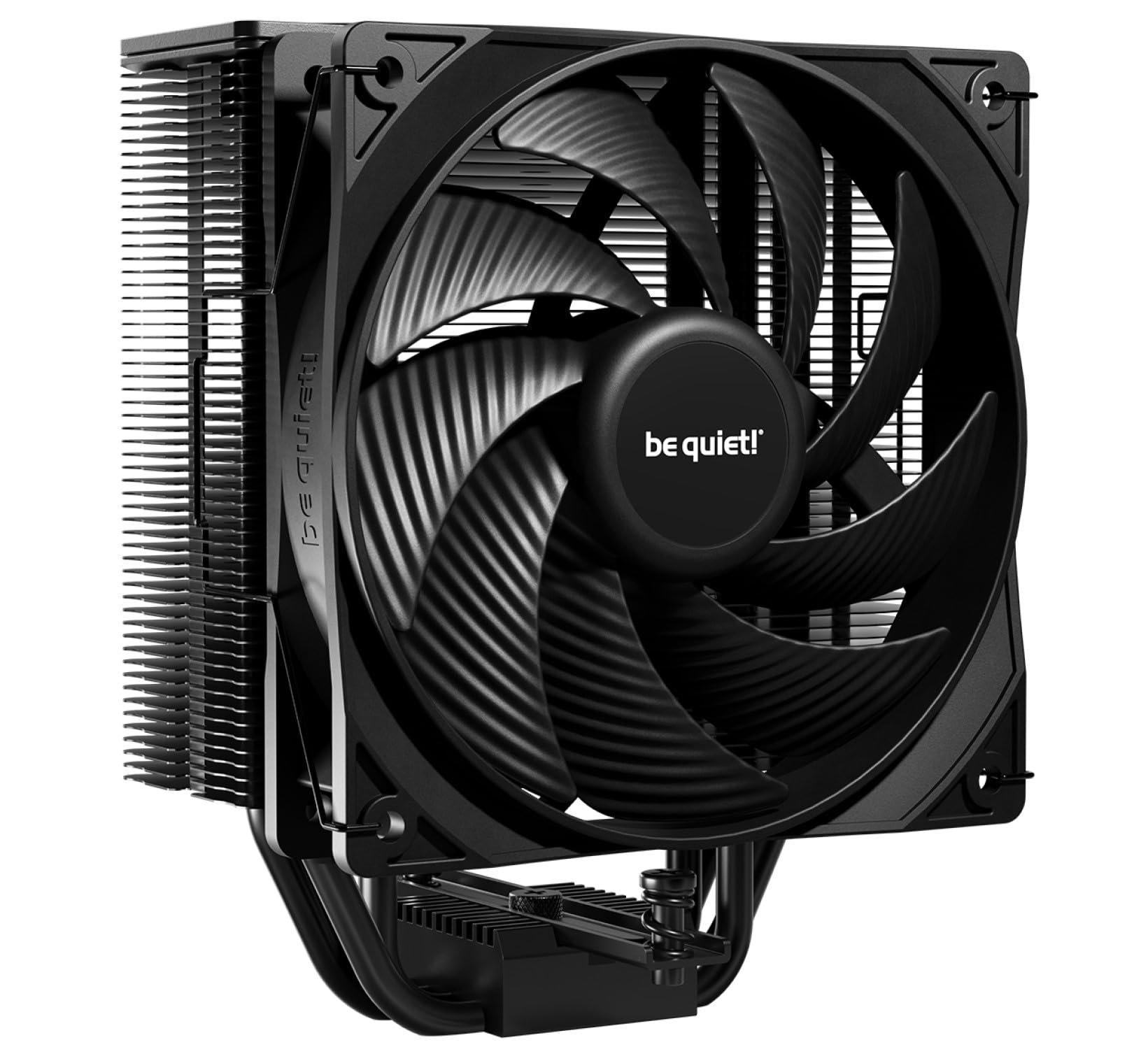 be quiet! Pure Rock 3 Black Luftkühler, sehr hohe Kühlleistung, 4 Hochleistungs-Heatpipes mit HDT-Technologie, optimierter Pure Wings 3 120mm PWM- Lüfter, vorinstallierte Montagebrücke