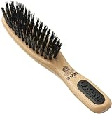 KENT PF10 Mini Hair Brush Pure Bristle Beechwood Travel Smoothing Brush Fine view 1