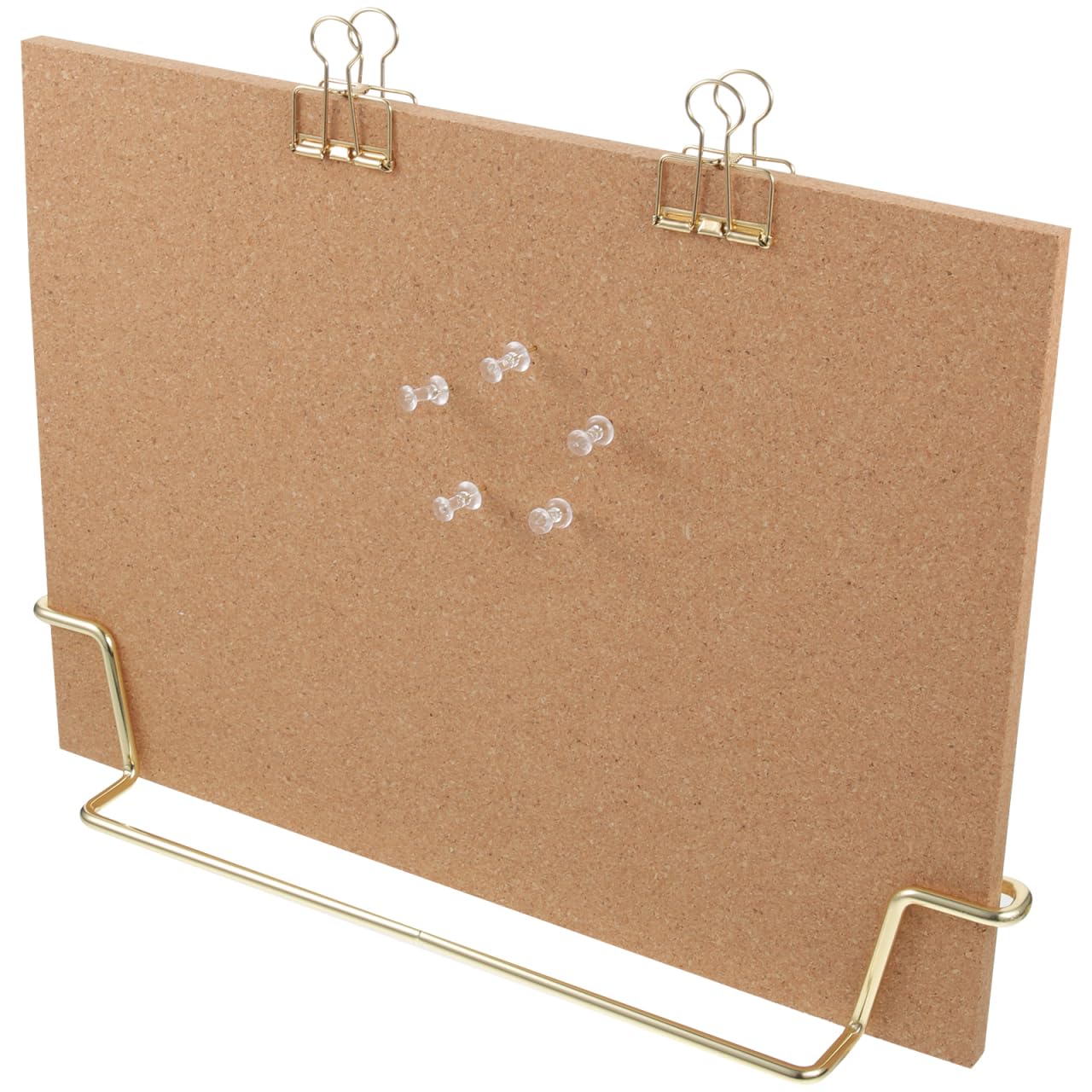jojofuny Small Cork Board with Base & Pins: 32 x 23cm Wood Pin Board Bulletin for Office, School, Home Desktop - Corkboard for Message Photos Planning