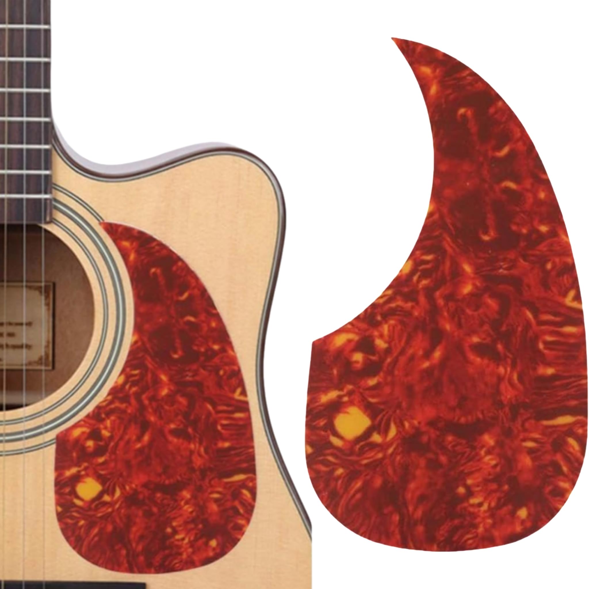 Photo 1 of 1Pc Red Self Adhesive Acoustic Guitar Guards Scratch Plate,Water Shaped Self Adhesive,Cool Guitar Accessories Gifts,Guitar and Bass Accessories,Musical Instruments,Acoustic and Classical Guitar Parts