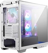 MSI MAG PANO M100L PZ WHITE Micro-ATX PC Case with USB-C 20Gbps GPU Stand view 6