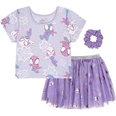 Marvel Spider-Man Girls' T-Shirt and Tutu Skirt Set Toddler to Big Kid