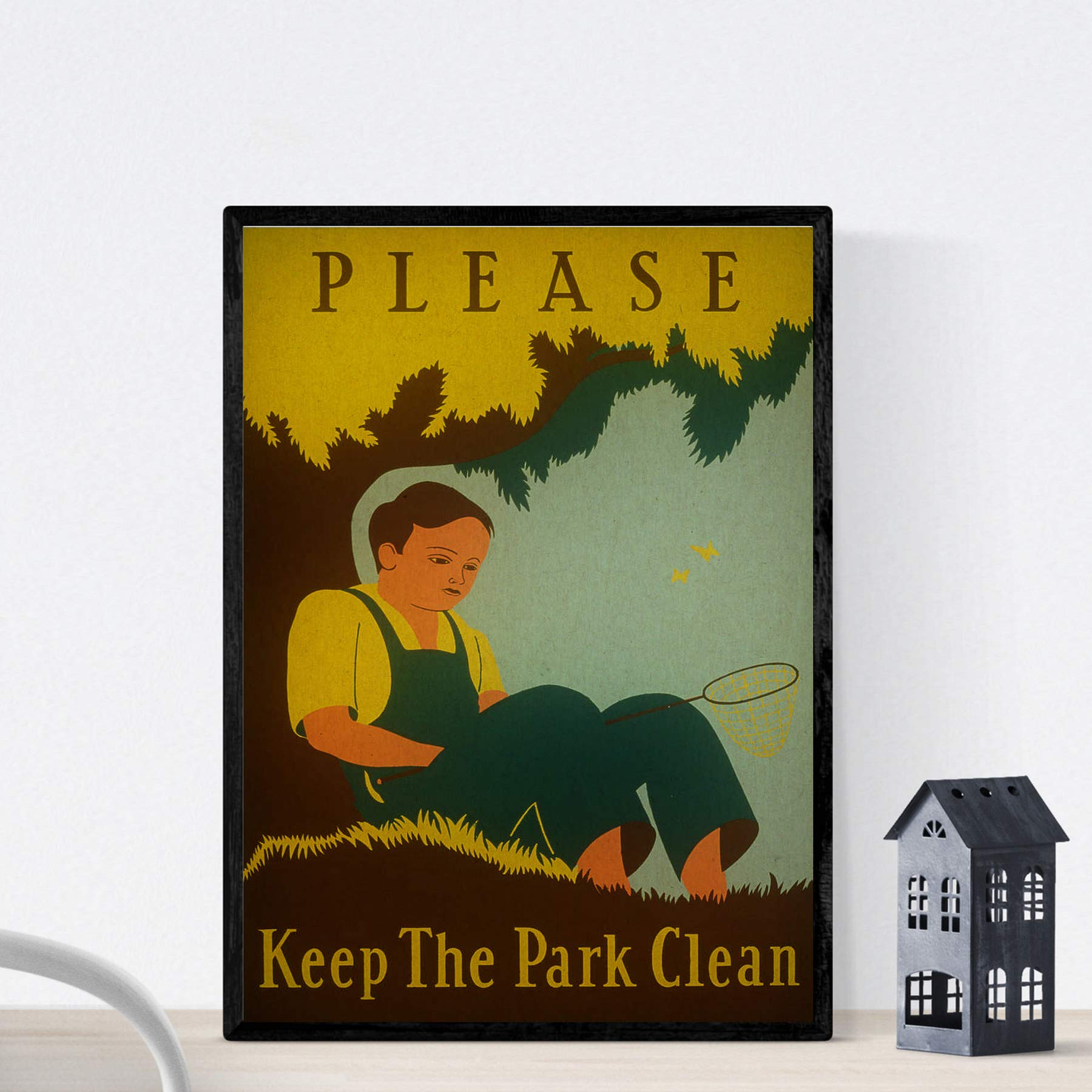 Nacnic Vintage Poster Vintage poster Keep the park clean. A3 size — image 1