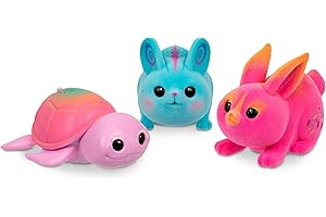 Little Live Pets NeeDees Candy Series Pack of 3, Plush Interactive Toys Collection, 50+ Sounds and Reactions, Wearable Interactive Kids Toys