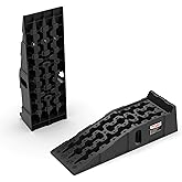 TOWKING Car Ramps for Oil Changes and Lift, High Profile, 2pcs, Black, PP Material, 13000 lbs Capacity, 7" Lift Height