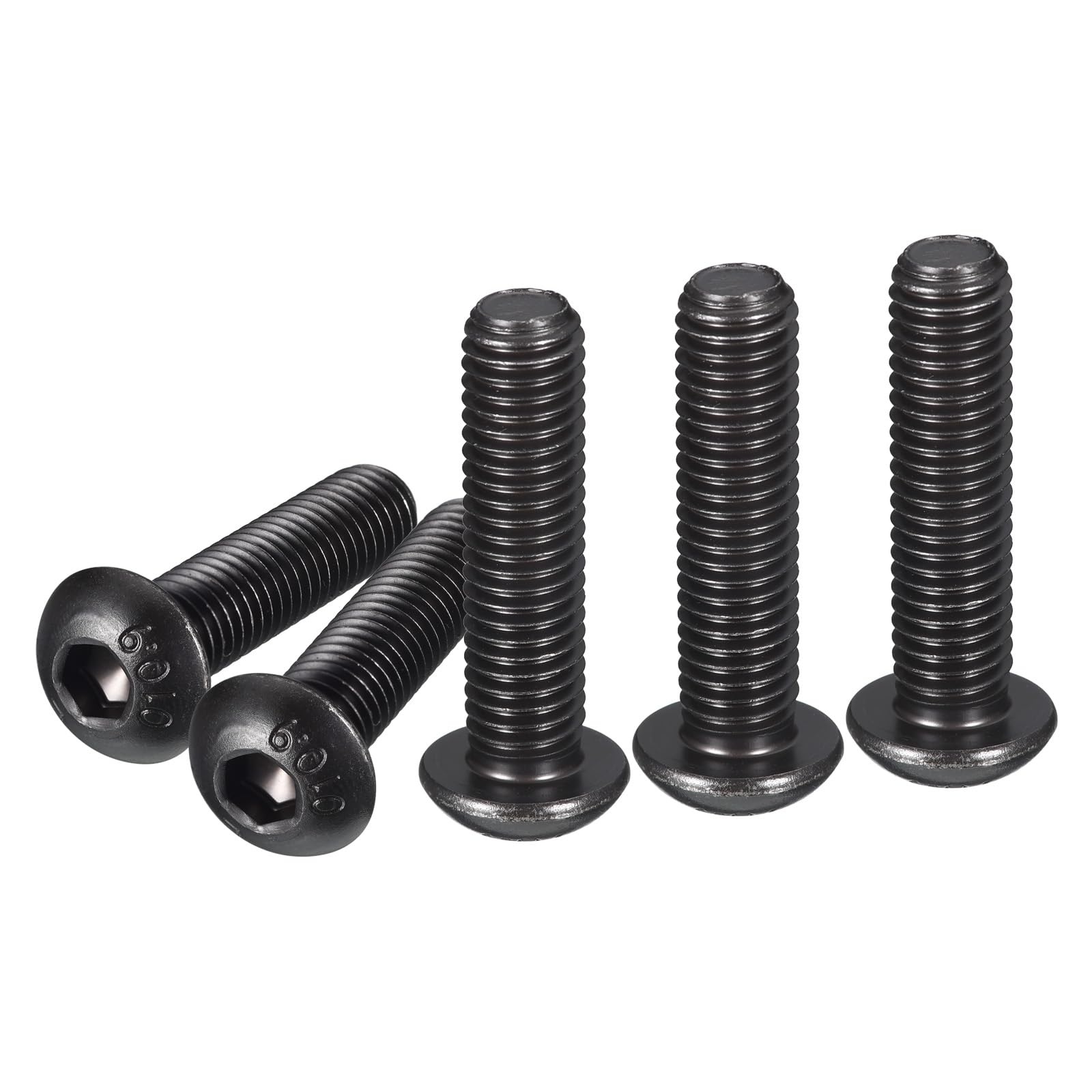 DTGN M10-1.5x40mm Button Head Socket Cap Screws - 10Pack - Good for Machine - Carbon Steel Black Oxide - Hex Drive Full Thread Fasteners — image 1