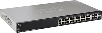 Cisco SF300-24PP 24-Port 10/100 PoE+ Managed Switch SF300-24PP-K9 Black