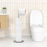 niffgaff Freestanding Stainless Steel Toilet Roll Holder with Heavy Base view 8
