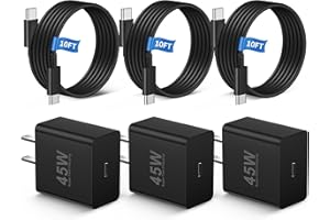 Super Fast Samsung Charger Type C, 3Pack 45W USB C Charger Block with 10FT Long USB C Cable - PD 3.0 Fast Charging for Samsun