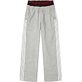 MECH-ENG Mens Womens Casual Double Waisted Sweatpants Unisex Striped High Rise Wide Leg Baggy Sweatpants with Pockets