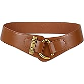 JASGOOD Women's Vintage Stretchy Waist Belt Elastic Wide Waistband for Dresses