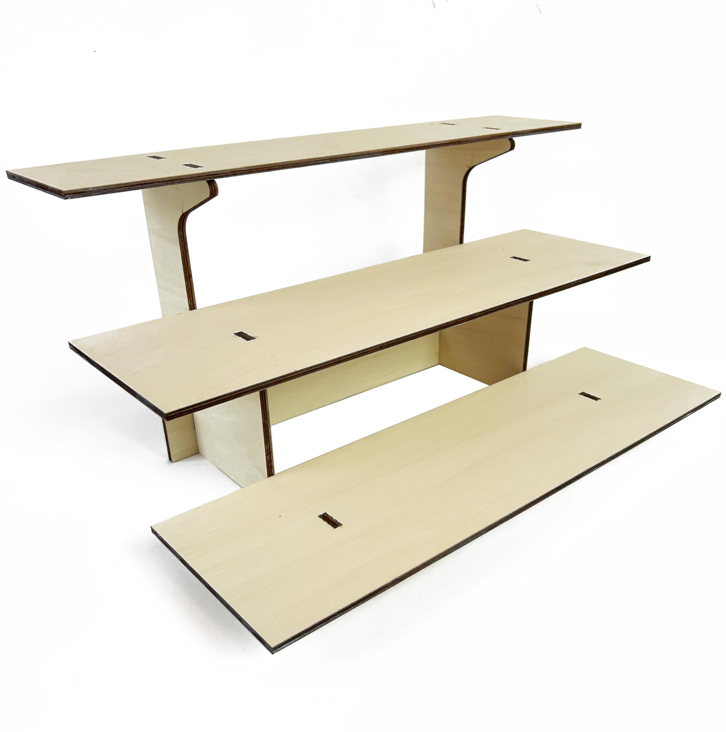 Mua 3 Tier Straight Wooden Retail Table Display Stand With Shelves For Mua 3 Tier Straight Wooden Retail Table Display Stand With Shelves For