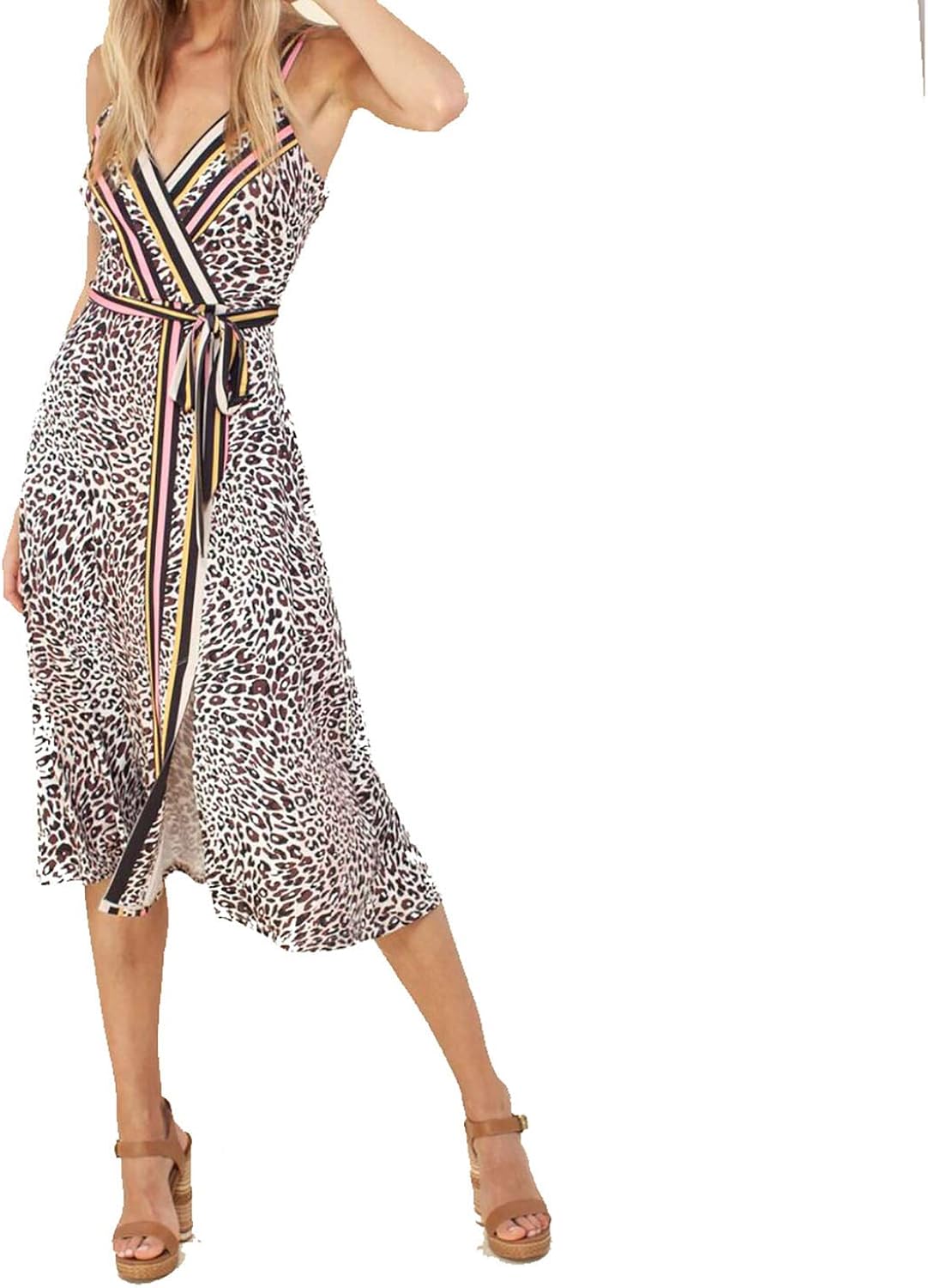 faux wrap dress midi