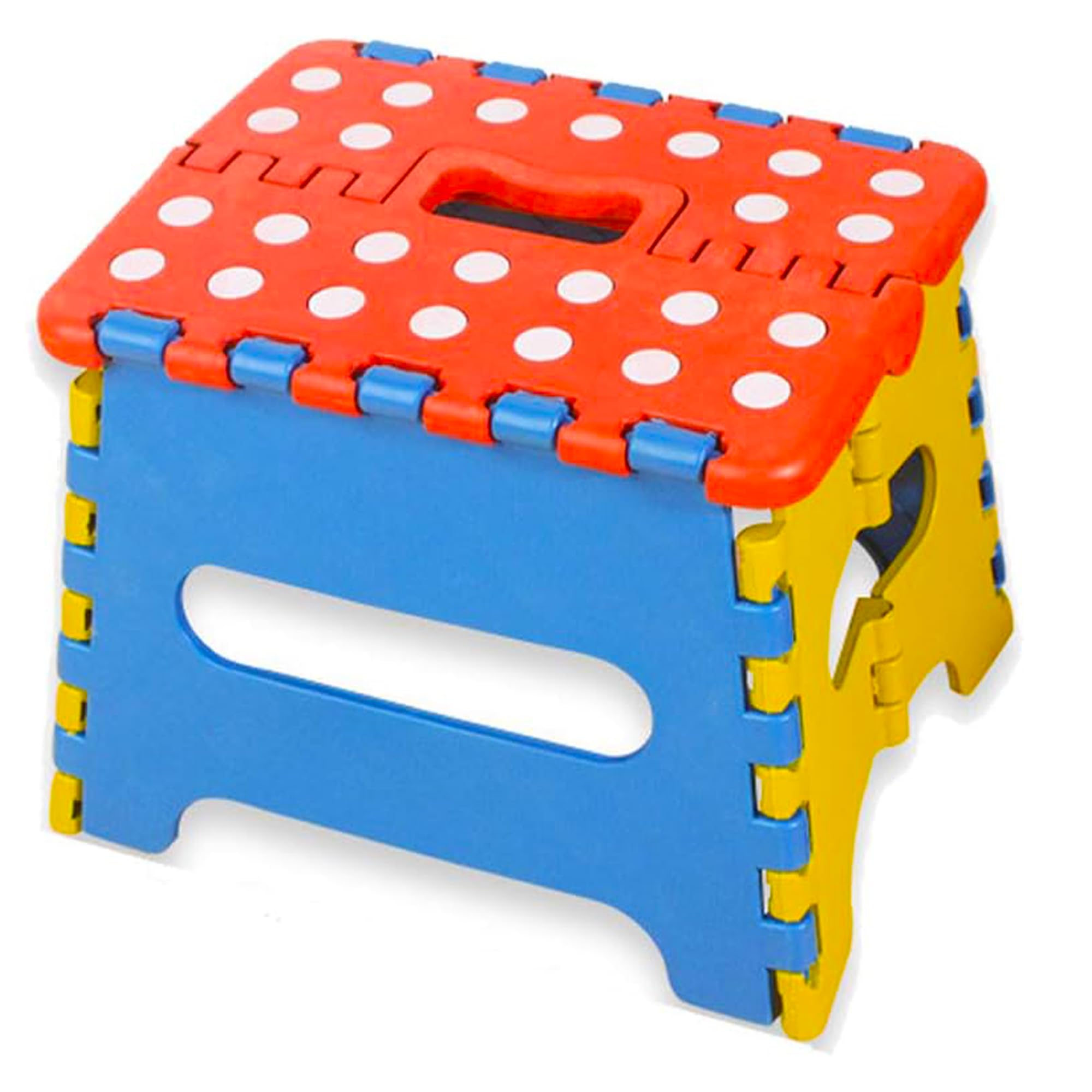 DXIA Folding Step Stool, One Step Plastic Stool, Portable Fold Up Footstool, Enough to Support Adults and Safe Enough for Kids, for Kitchen, Bathroom, Toilet, Caravan, for Children, Adult