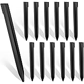 Worth Landscape Edging Stakes, 13Pcs 12Inch Corrugated Metal Garden Stakes Galvanized Steel Bender Board Anchoring Spikes, Black