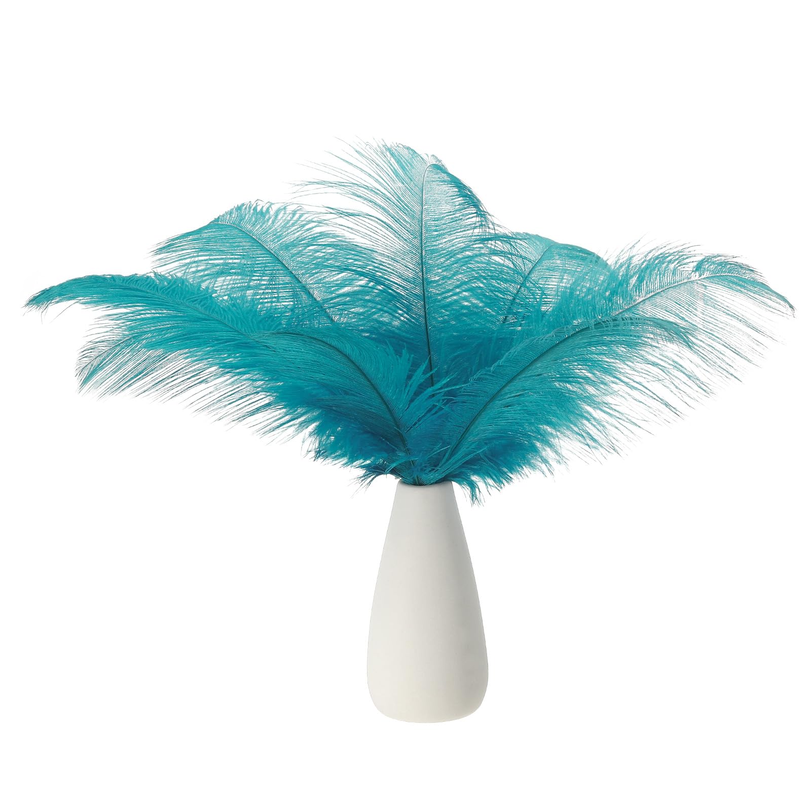 PATIKIL 8-10 Inch(20-25cm) Ostrich Feathers, 30 Pack Artificial Ostrich Feathers Bulk for Wedding Party Centerpieces Decorations Crafts Blue Green (6inch Width)