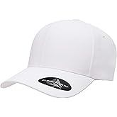Flexfit Men's Delta Seamless Baseball Cap, White, Large-X-Large