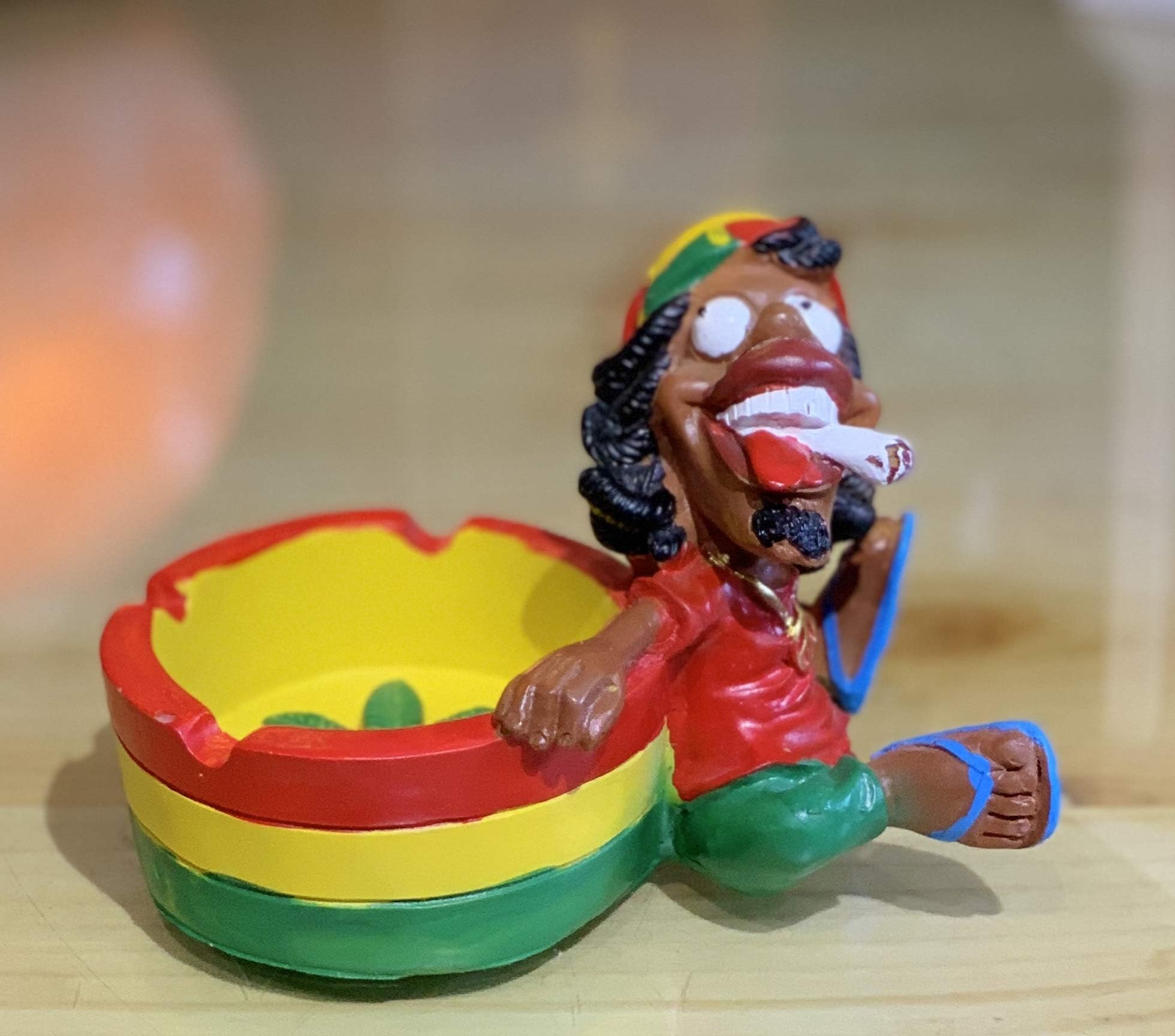 Nyrwana Creative Bob MarleyJamacian Man Shape Fashion Personalized Resin Ashtray Smoking Accessories Decoration Gift Ashtray for Car - Multicolor