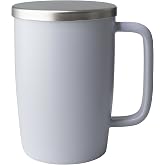 Tazza Da Tè FORLIFE Dew Con Infusore E Coperchio In Acciaio - 18 Oz, Finitura Rasata, Limone - 3
