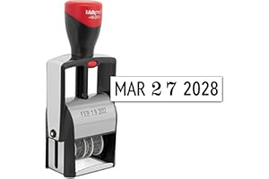MaxMark Heavy Duty Date Stamp, Large Date Size - Exclusive 12-Year Band - Black Ink