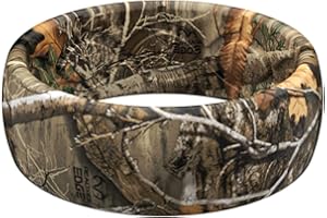 Groove Life RealTree Camo Silicone Ring - Breathable Rubber Wedding Rings for Men, Lifetime Coverage, Unique Design, Comfort Fit Ring