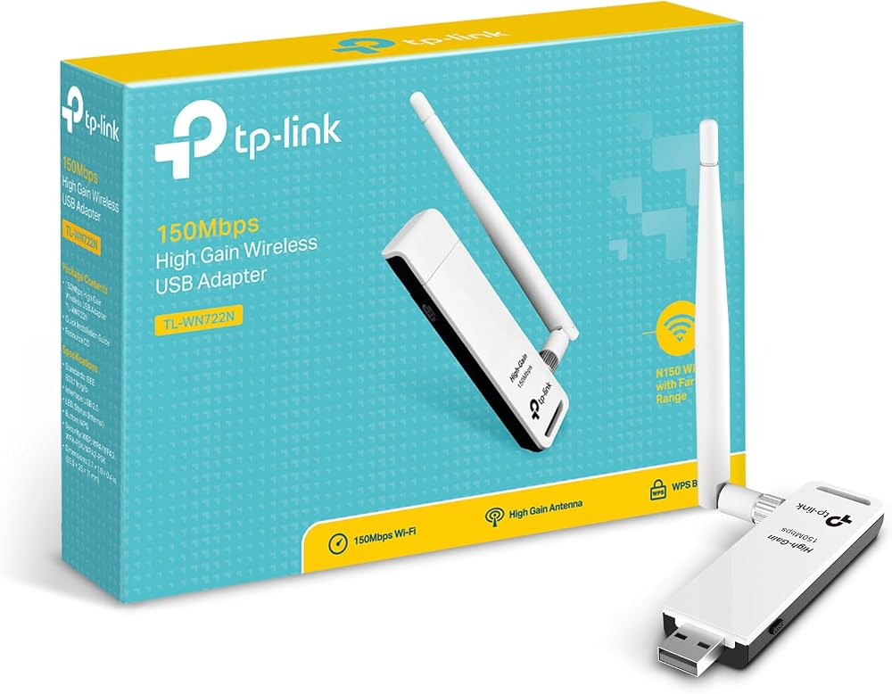 TP-Link TL-WN722N 150Mbps High Gain Wireless USB Adapter v2.0 White