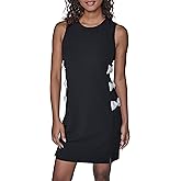 Karl Lagerfeld Womens Sleeveless Side Bows Scuba Crepe Sheath Dress