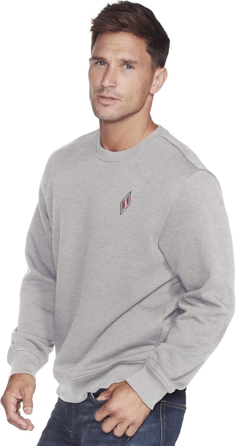 Skechers Skech-Sweats Diamond Logo Crewneck Sweatshirt at  Men’s Clothing store