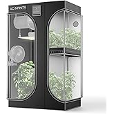 AC Infinity CLOUDLAB 632D 2-in-1 Advance Grow Tent, 36”x24”x72” Thickest 1 in. Poles, Highest Density 2000D Diamond Mylar Can