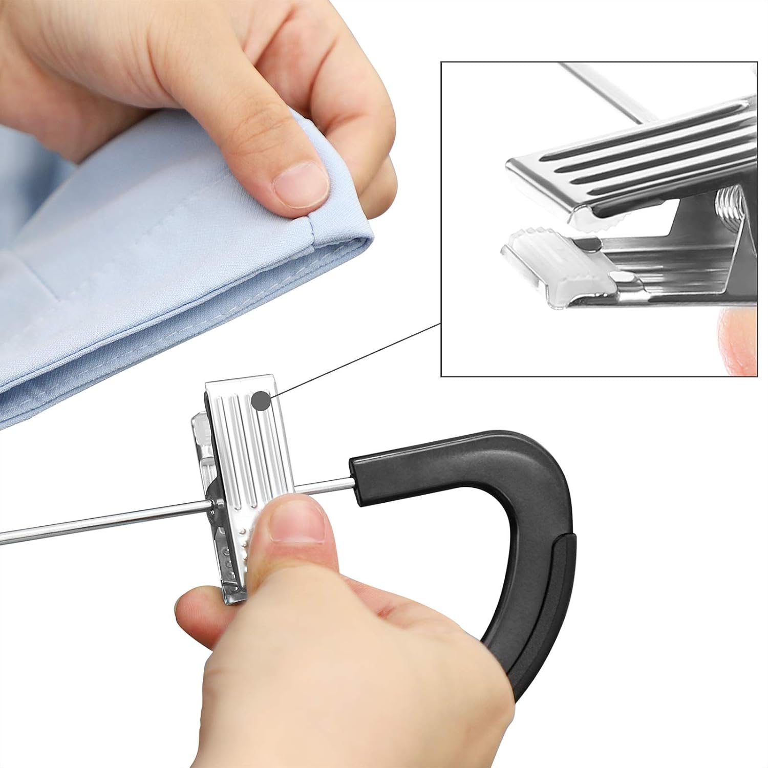 Gancho Giratorio de 360° Delgado Antideslizante SONGMICS Set de 12