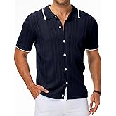 MAPICK Men's Linen Shirts Short Sleeve Button Down Casual Shirt Business Dress Clothing Beach Fashion Summer Tops