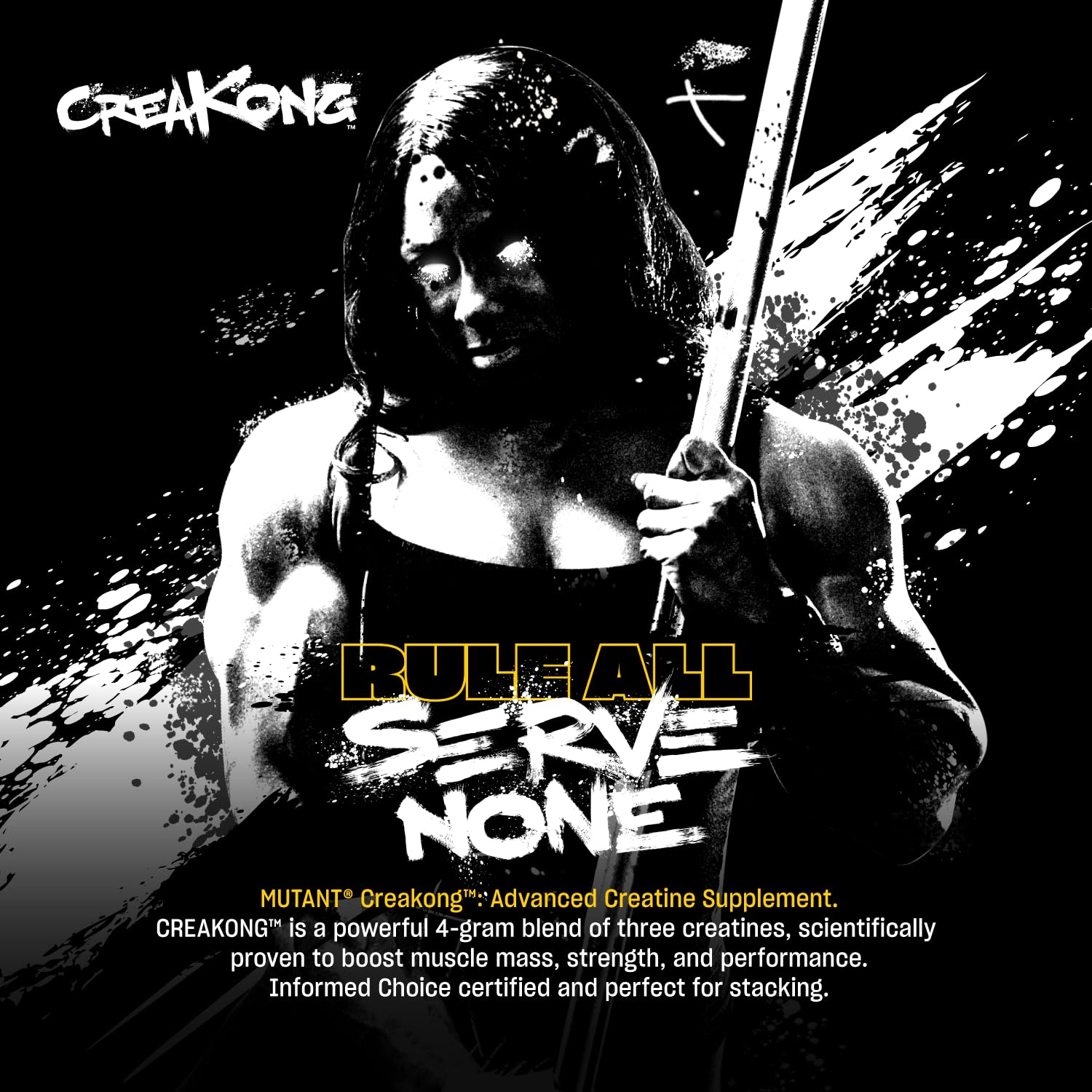 Mutant CREAKONG – Advanced Creatine Supplement with Triple Creatine Blend for Muscle Strength, Size & Performance – Unflavoured, Banned Substance Tested– 2.2 lbs