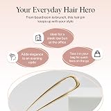 Kitsch French Hair Pin for Women Gold Zinc Alloy Anti-Rust 1pc view 6